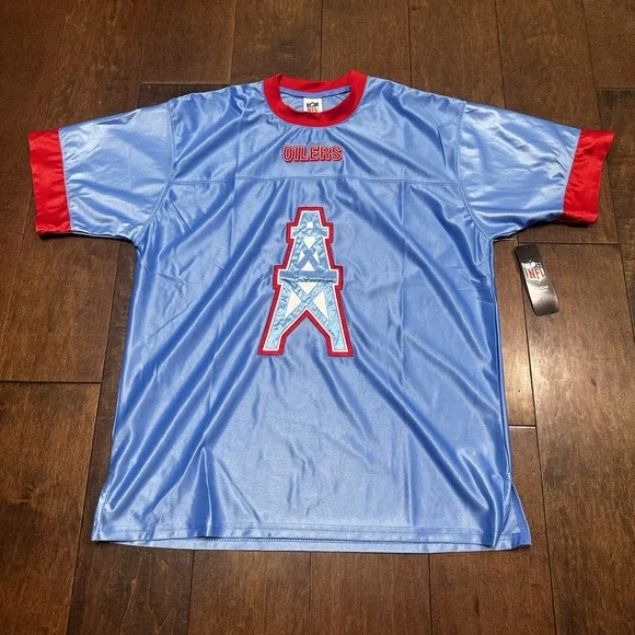 NFL Houston Oilers Retro Jersey Mens Med NWT $40 Retail-Polyester-Relaxed Fit - Picture 1 of 9